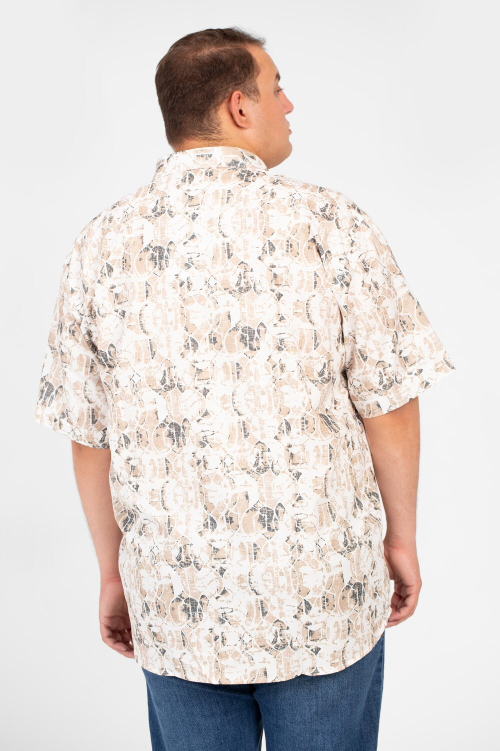 Men's Big Size Tomato Summer Printed Short Sleeve Shirt