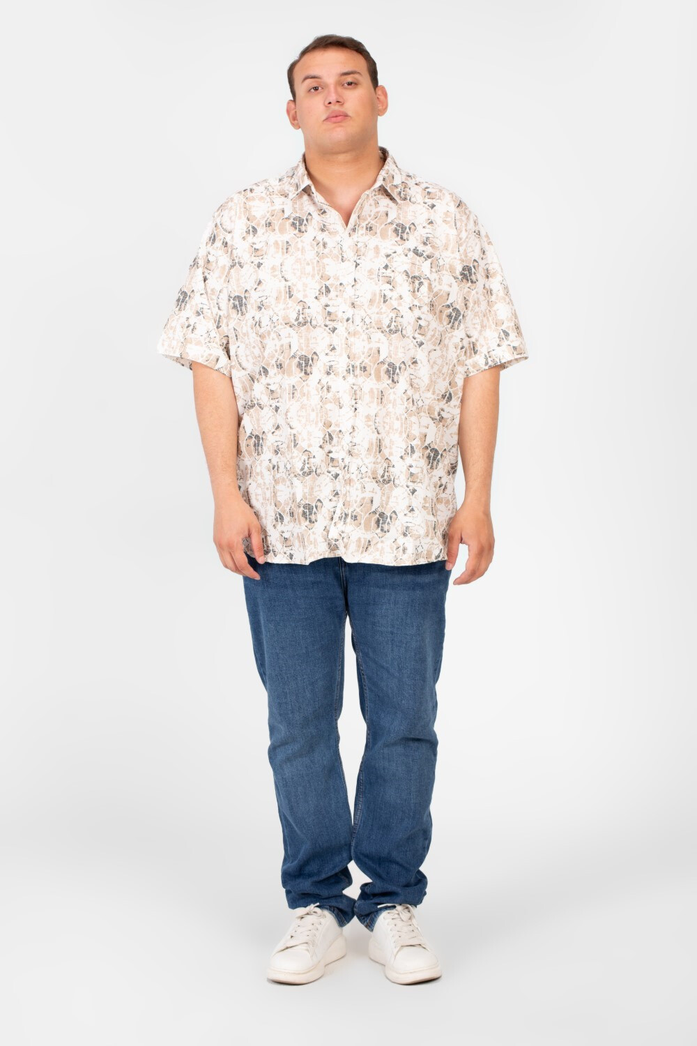 Men's Big Size Tomato Summer Printed Short Sleeve Shirt