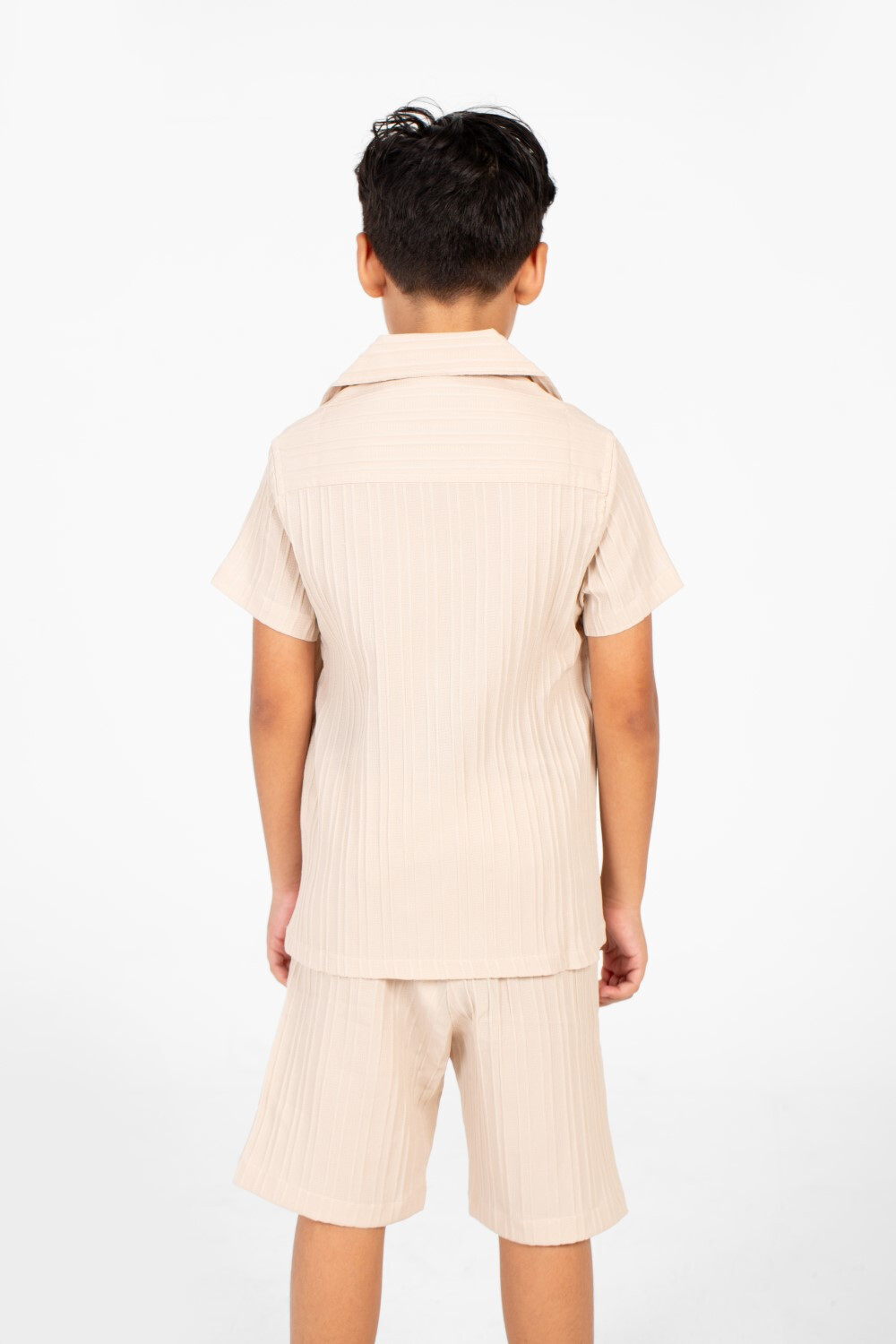 Boy's Basic Modern Outfit Half Sleeve Shirt And Short