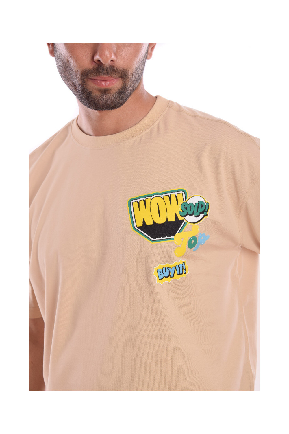 Men's Front & Back Printed Design Over Size Comfort Cotton T-shirt