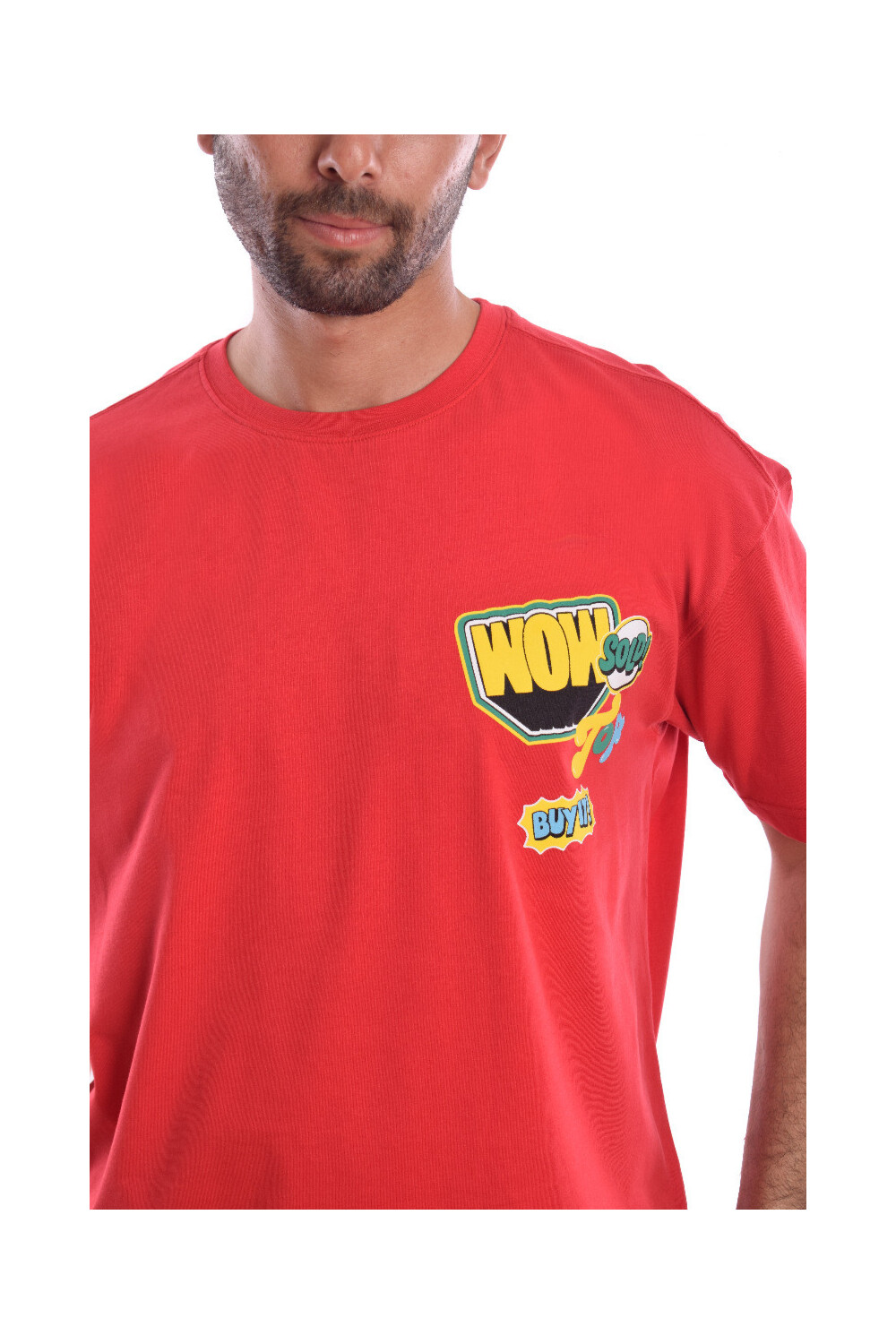 Men's Front & Back Printed Design Over Size Comfort Cotton T-shirt