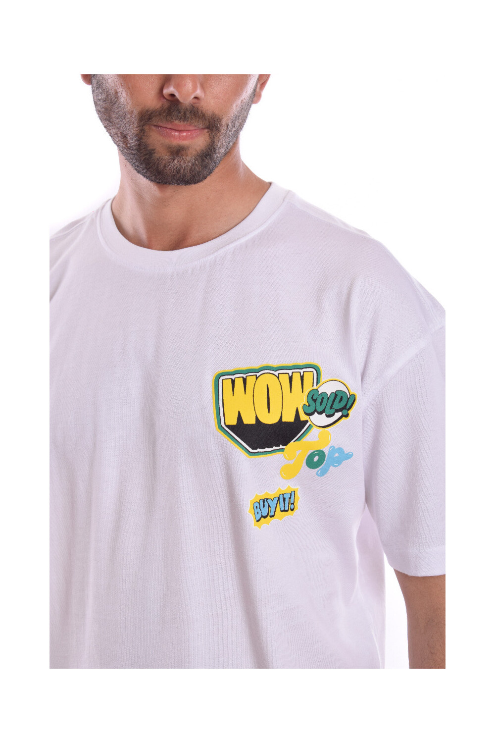 Men's Front & Back Printed Design Over Size Comfort Cotton T-shirt